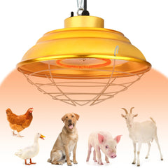 Lonepetu front view of heat lamp showing directional warmth benefit
