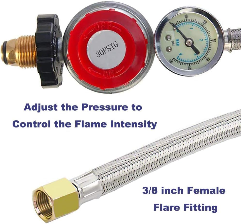LONGADS 3/8-inch female flare fitting close-up enabling compatible appliance hookup