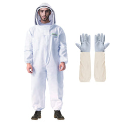 LONGADS full-body bee suit front view showing secure coverage and protection