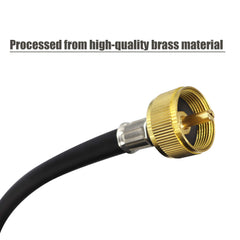 LONGADS hose attached to a T connector demonstrating split feed benefit