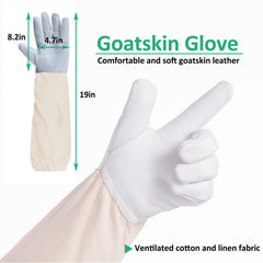 LONGADS goatskin gloves close-up showing supple leather for precise handling