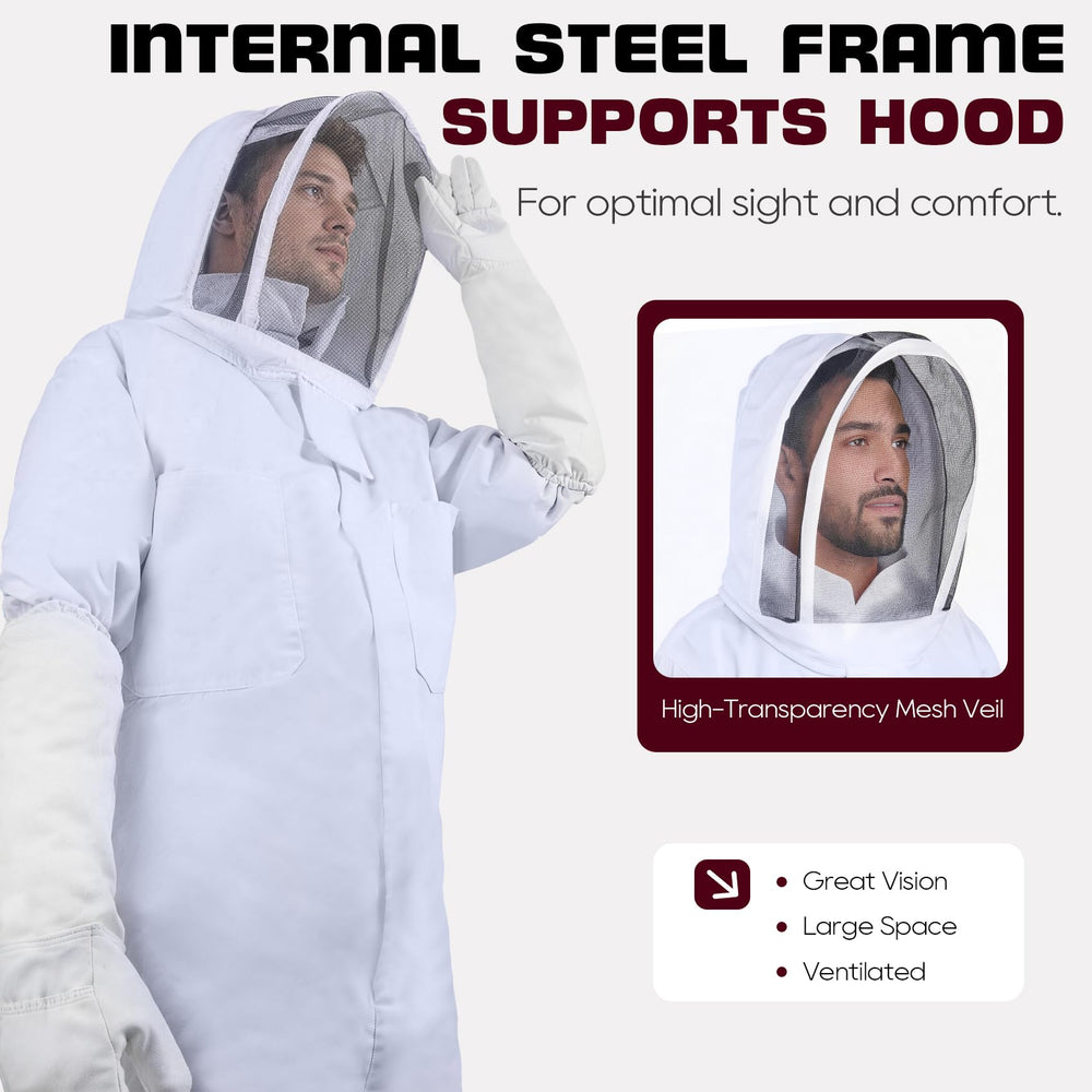 LONGADS goatskin gloves on hand providing dexterity and robust protection