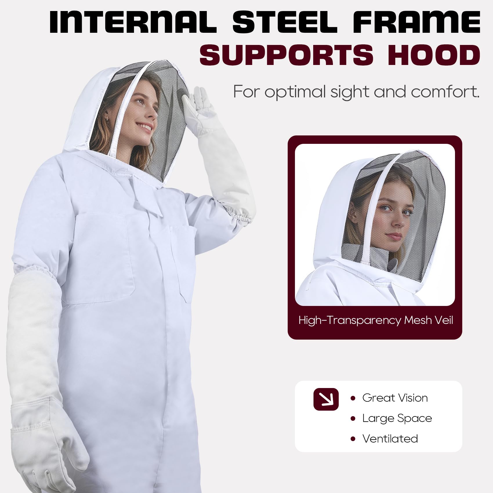 LONGADS guantes de piel de cabra para agarre y protección del antebrazo