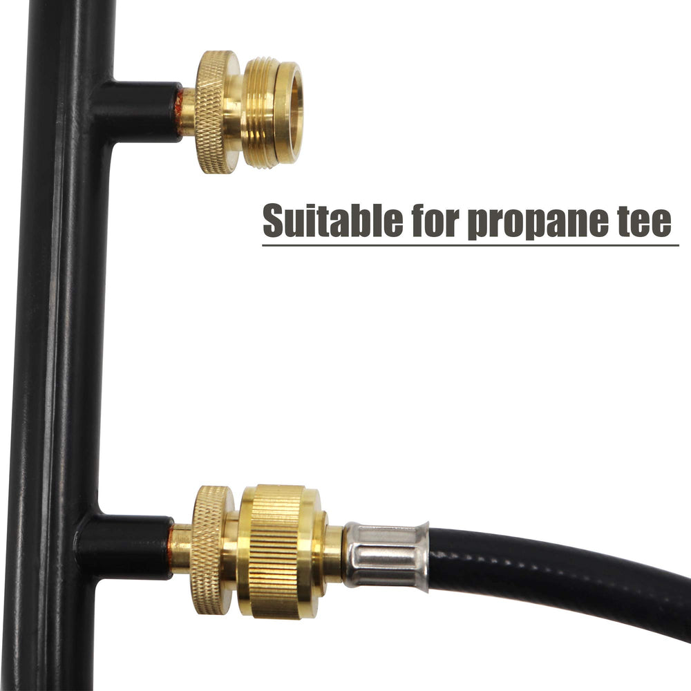 LONGADS hose next to 1lb cylinder showing size and scale benefit