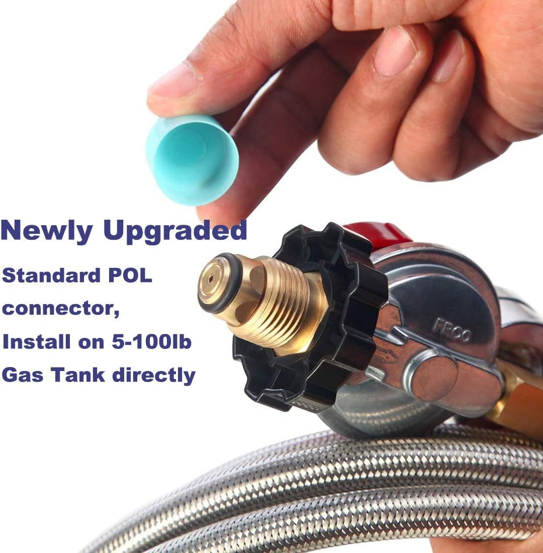 LONGADS stainless steel braided hose detail showing durable abrasion resistance benefit