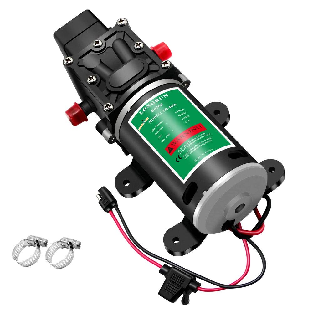LONGRUN front view of pump showing inlet outlet and compact body for easy mounting