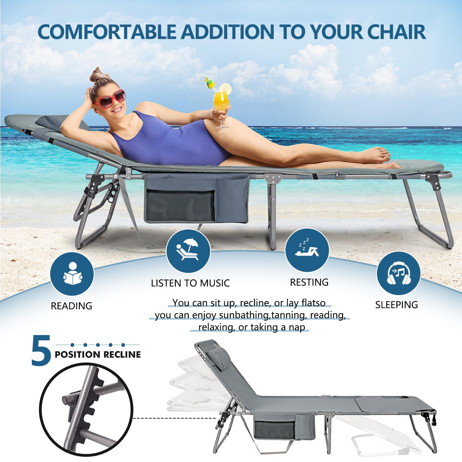 LONGTENW detachable pillow detail for customizable head and lumbar support