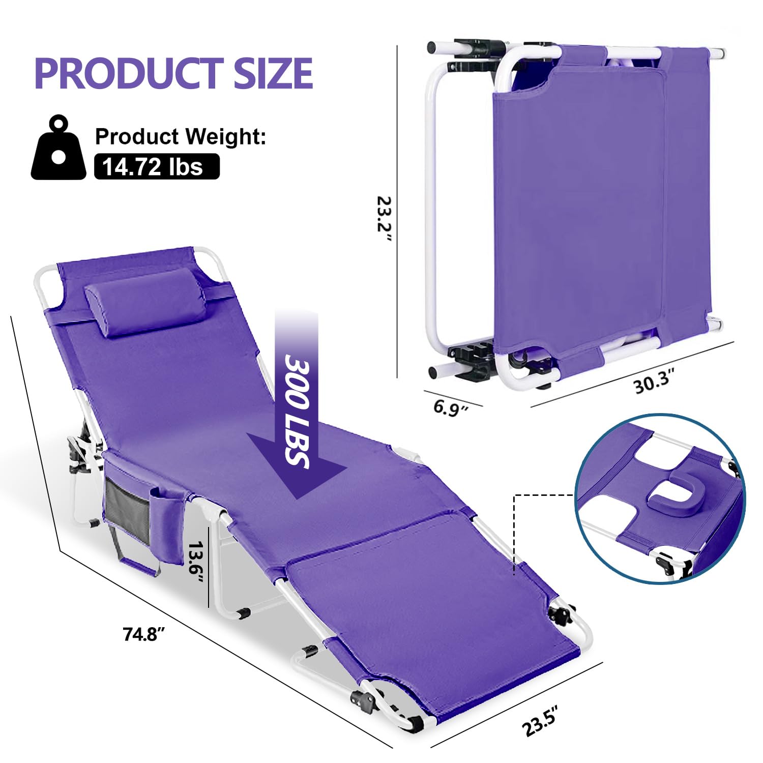 LONGTENW detachable pillow close-up offering head and waist support benefit
