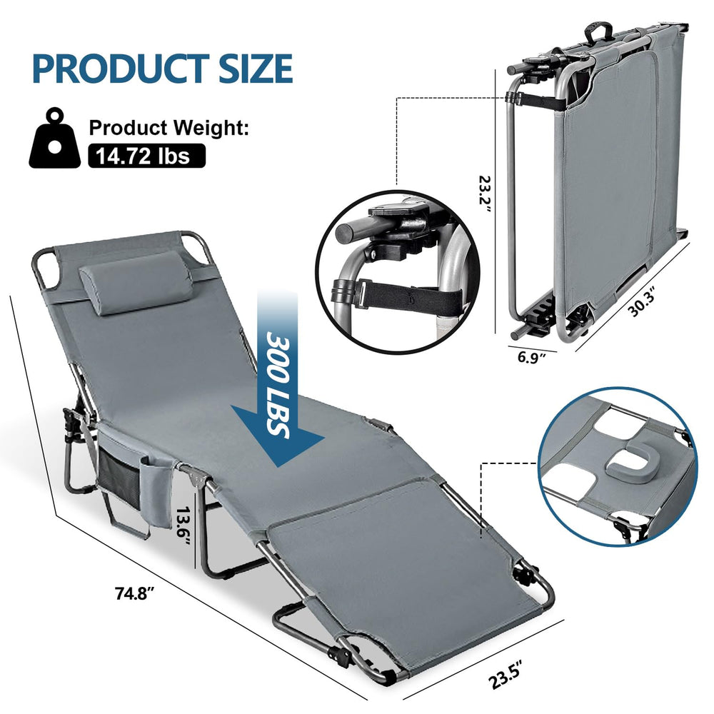 LONGTENW folded flat with carry strap for easy transport and compact storage