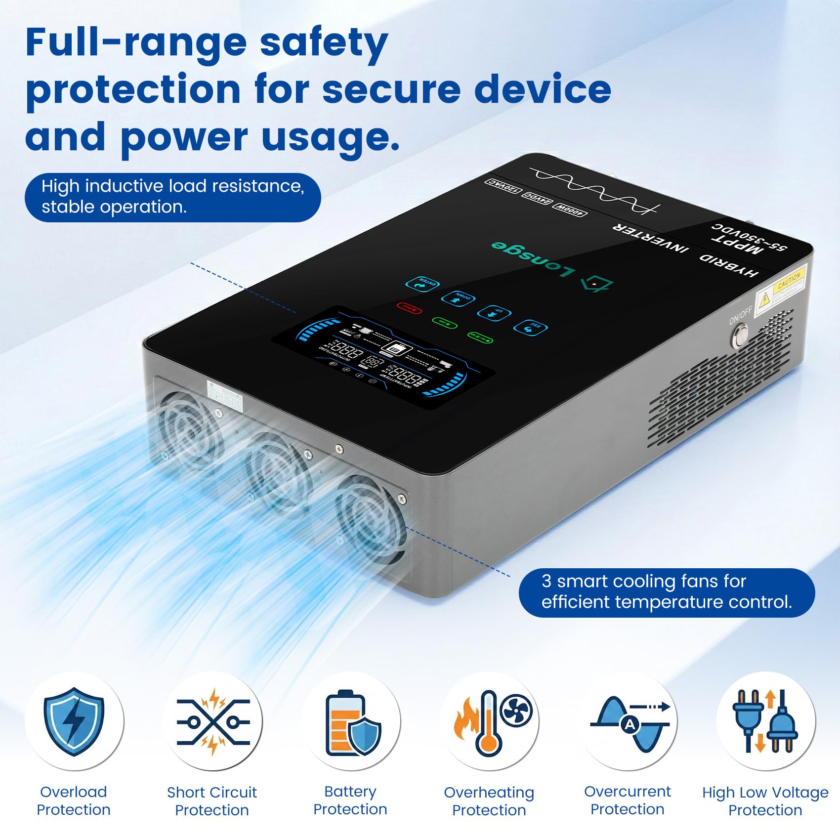 Lonsge packaged unit with cables and manual for convenient setup