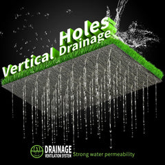 LOOBANI backing showing drainage holes and grooves for fast water removal