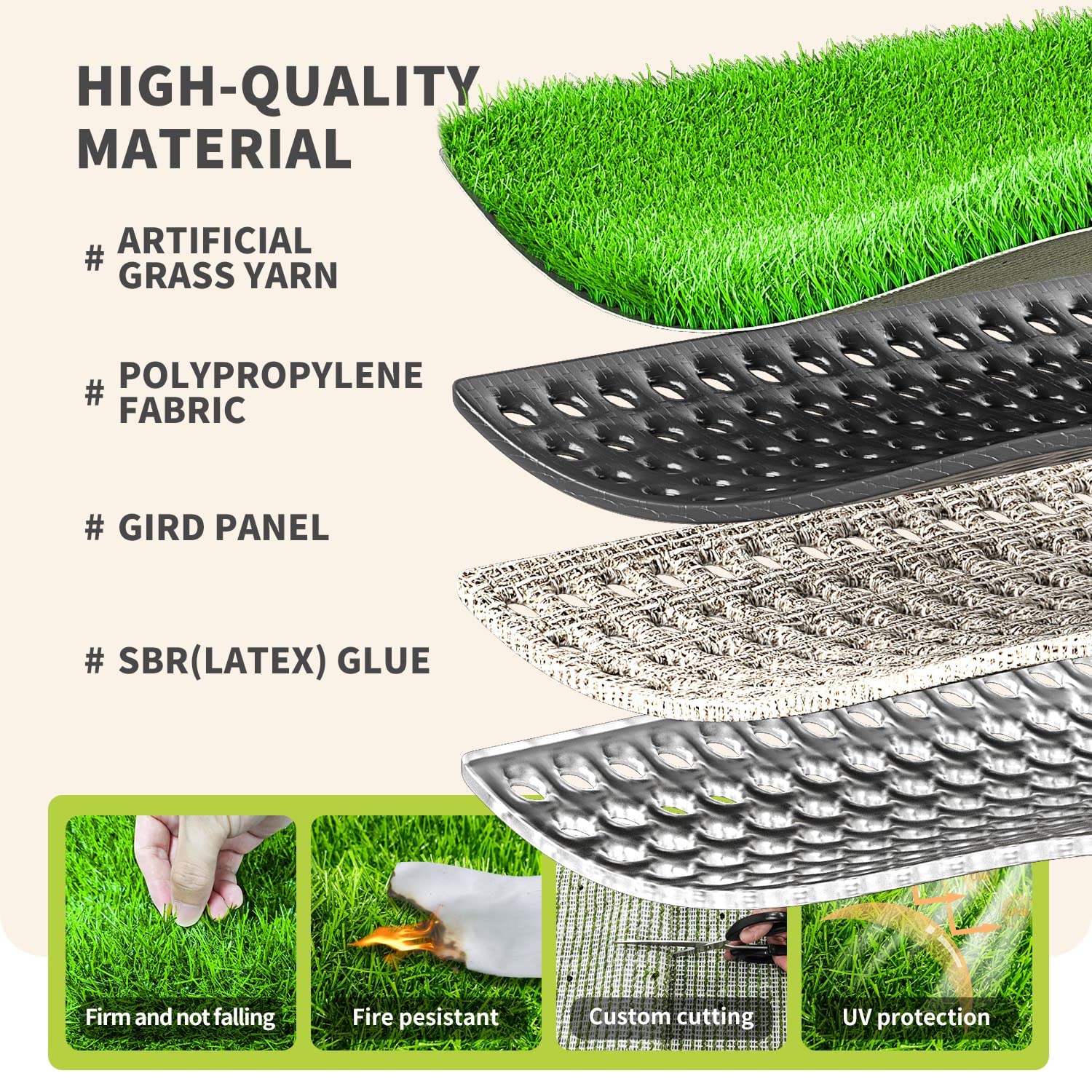 LOOBANI trimmed edge and stitching showing durable finish and secure fit