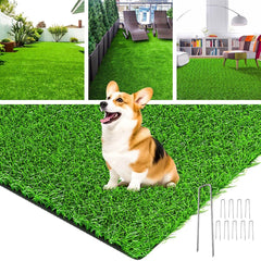LOOBANI front view of 4x6ft turf showing realistic lawn look and instant green