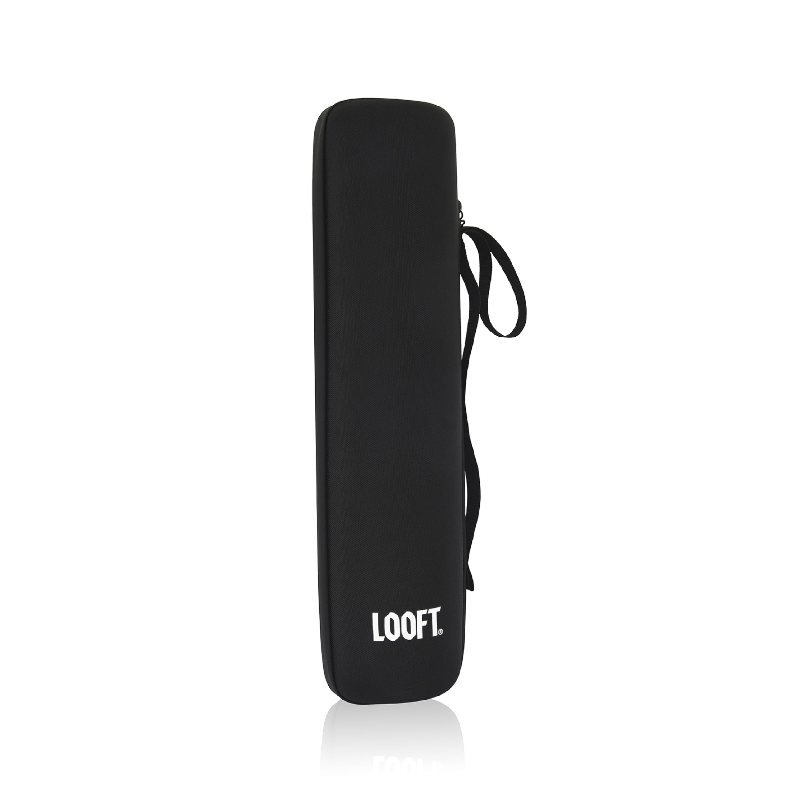 Looftlighter front view case standing upright shows clean protection and easy storage