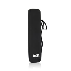 Looftlighter front view case standing upright shows clean protection and easy storage
