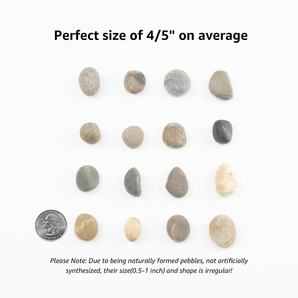 LOOIOOJ close-up of pebble texture highlighting smooth faces and natural color depth benefit: authentic look