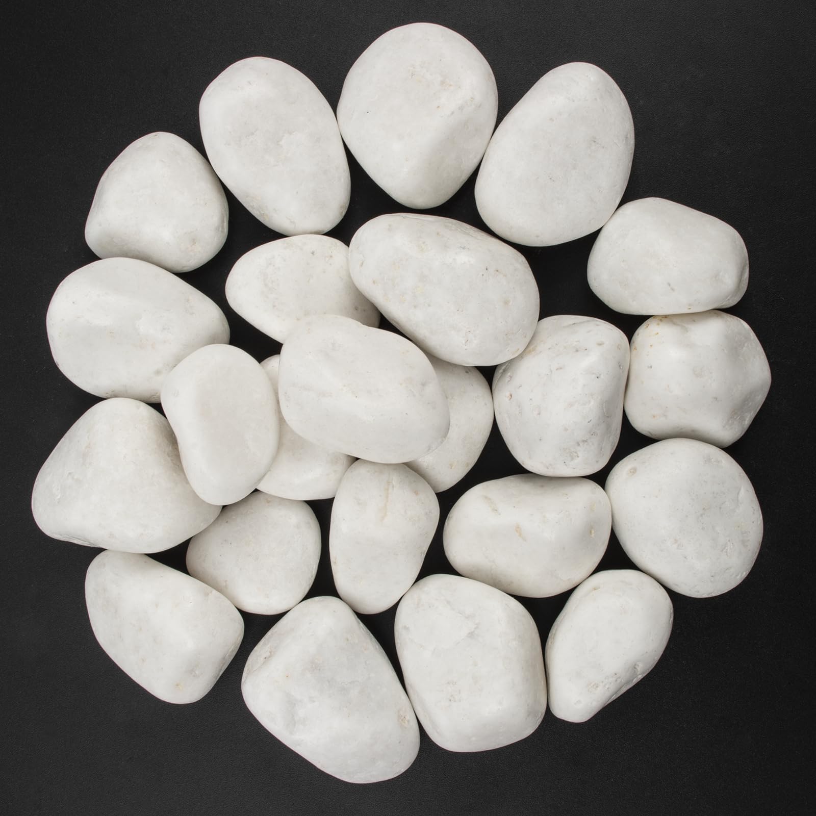 LOOIOOJ pebbles in glass vase for centerpiece offering clean modern décor