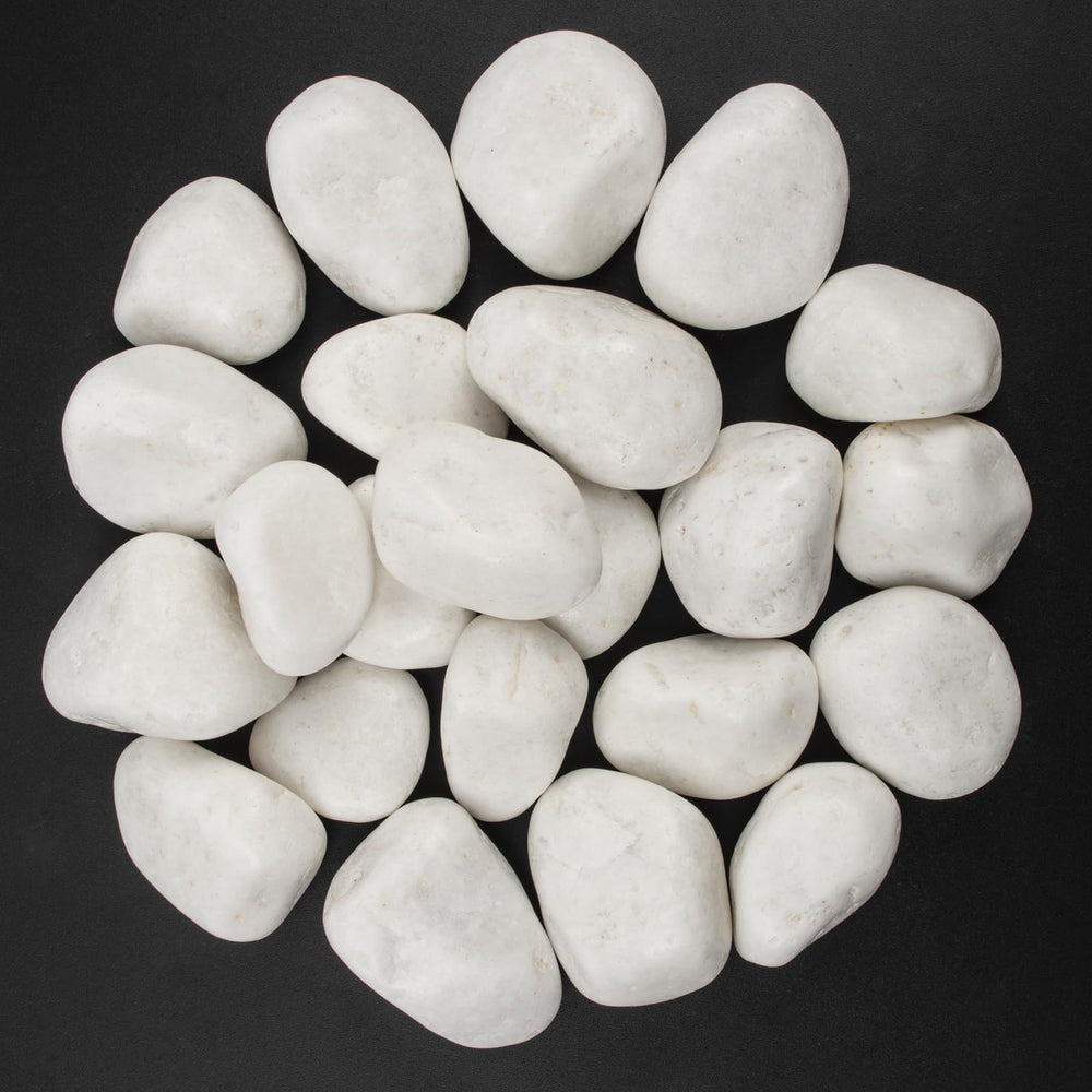 LOOIOOJ pebbles in glass vase for centerpiece offering clean modern décor
