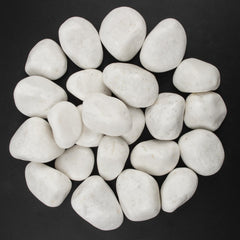 LOOIOOJ pebbles in glass vase for centerpiece offering clean modern décor