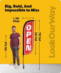 LookOurWay assembled 7ft fiberglass pole kit demonstrating easy snap-together setup and stability