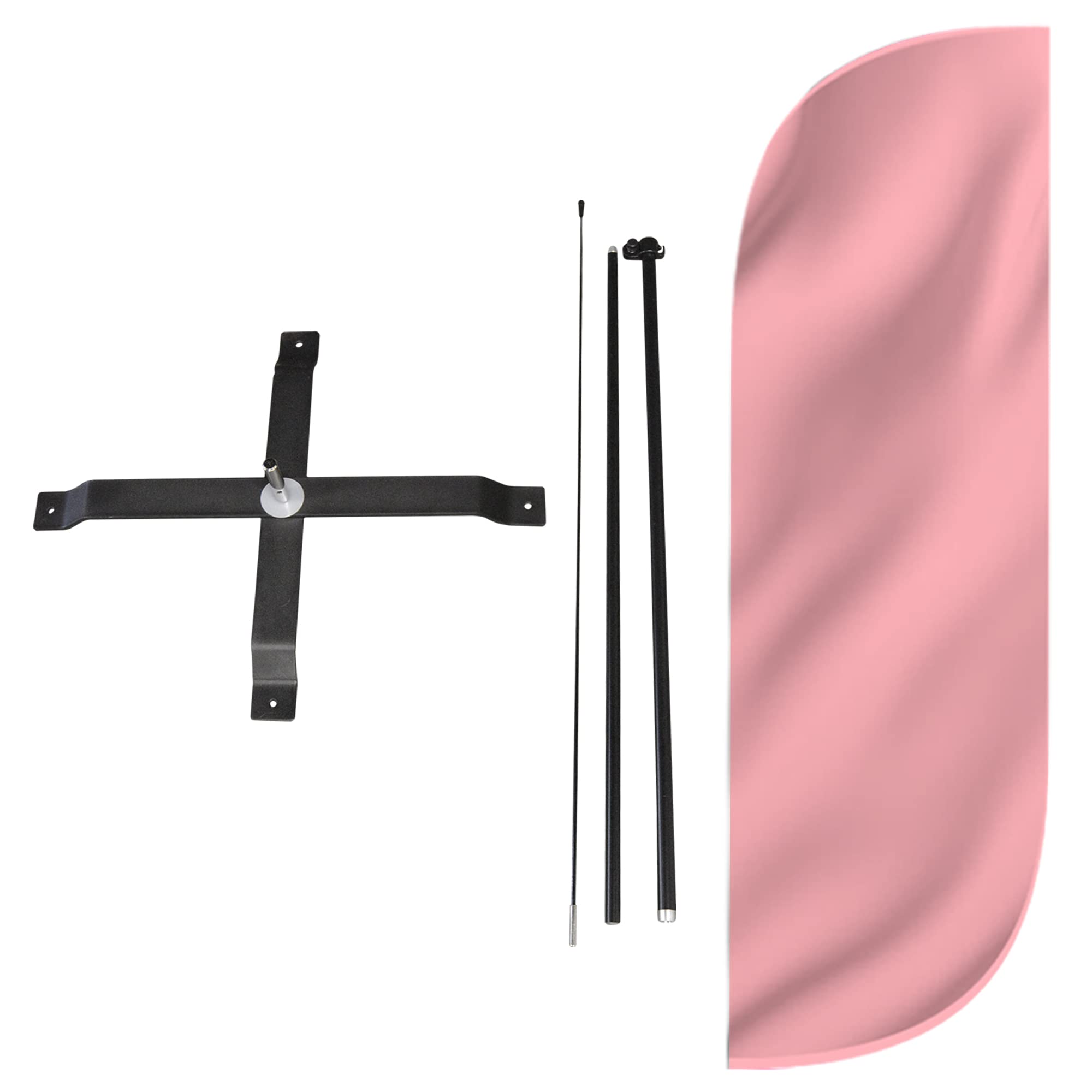 LookOurWay pink flag front view showing high visibility and branding benefit