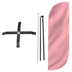 LookOurWay pink flag front view showing high visibility and branding benefit
