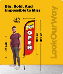 LookOurWay assembled fiberglass pole demonstrating quick one-person setup