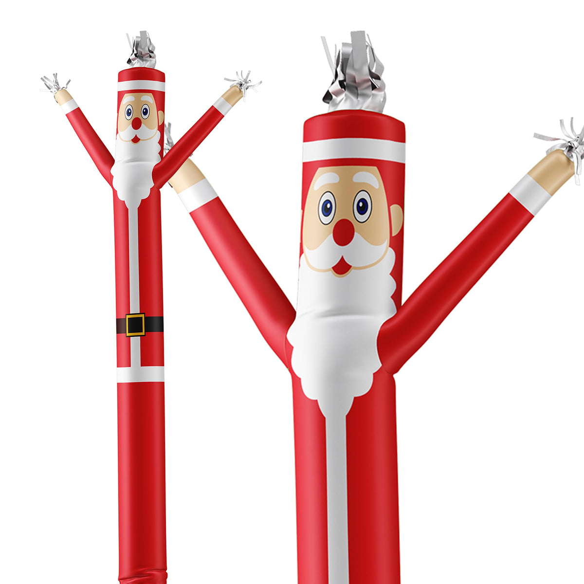LookOurWay Santa tube man front view shows bold graphics and high visibility