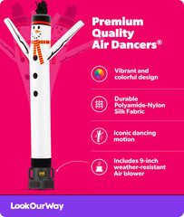 LookOurWay close-up of snowman face detail highlights bright design and visibility