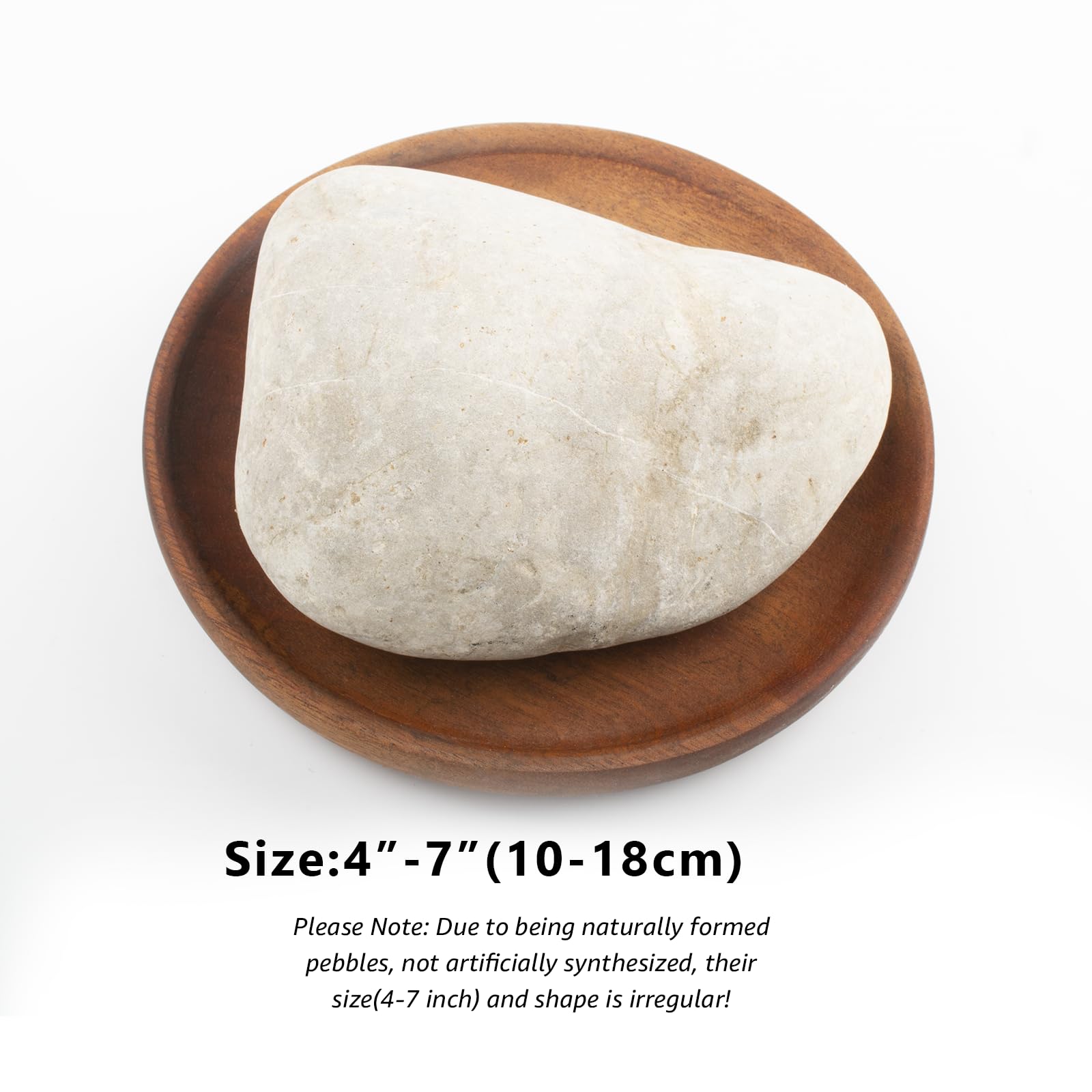 LOOIOOJ river stones placed in a pond creating a stable, attractive water feature