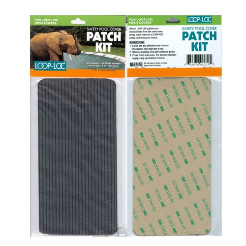 Loop-Loc gray mesh patch kit front view showing durable repair piece and neat finish