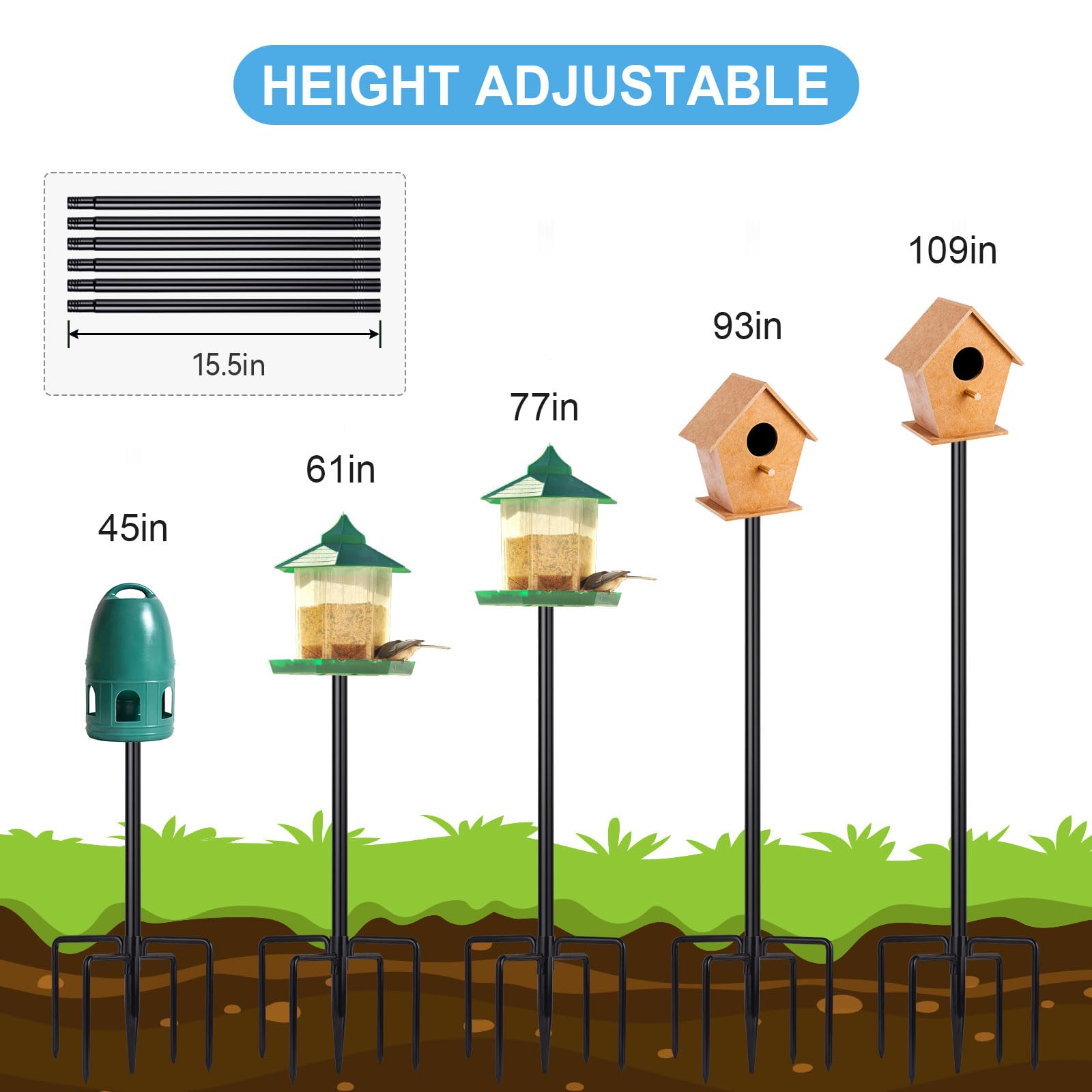 LOPANNY size comparison with measuring tape showing full 109-inch height for placement