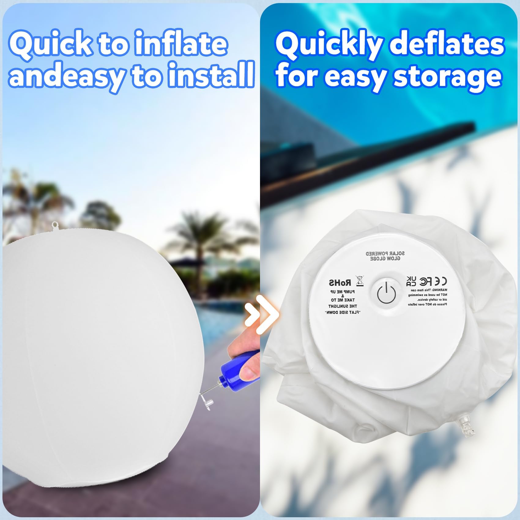 LOQOMI vinyl texture detail showing durable inflatable surface and puncture resistance