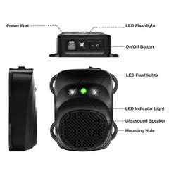 loraffe closeup LED strobe demonstrating visible deterrent to rodents