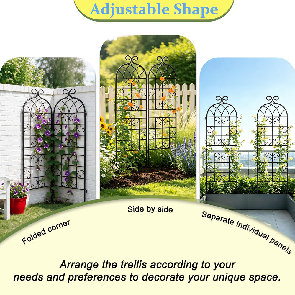 Lorenzo trellis base inserted into soil demonstrating secure garden stability
