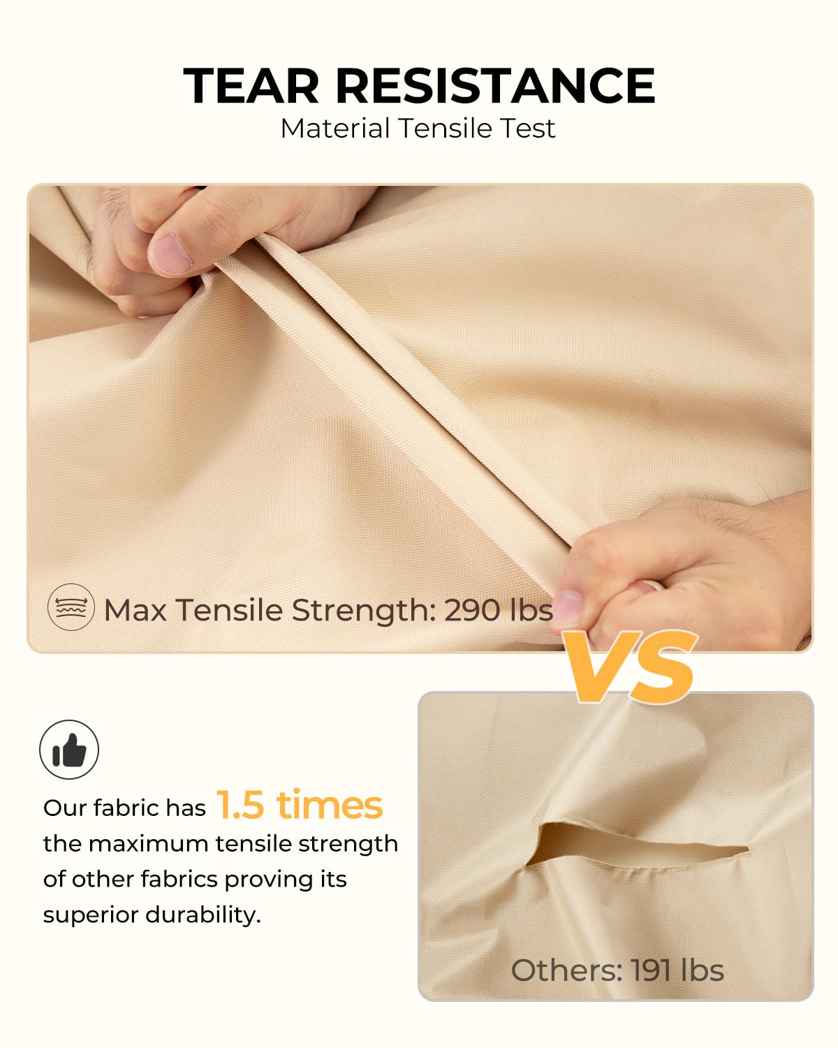 loriano buckled leg strap fastened to keep covers secure in gusty conditions