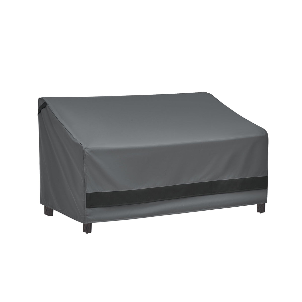 loriano front view of covered loveseat showing full protection and neat fit