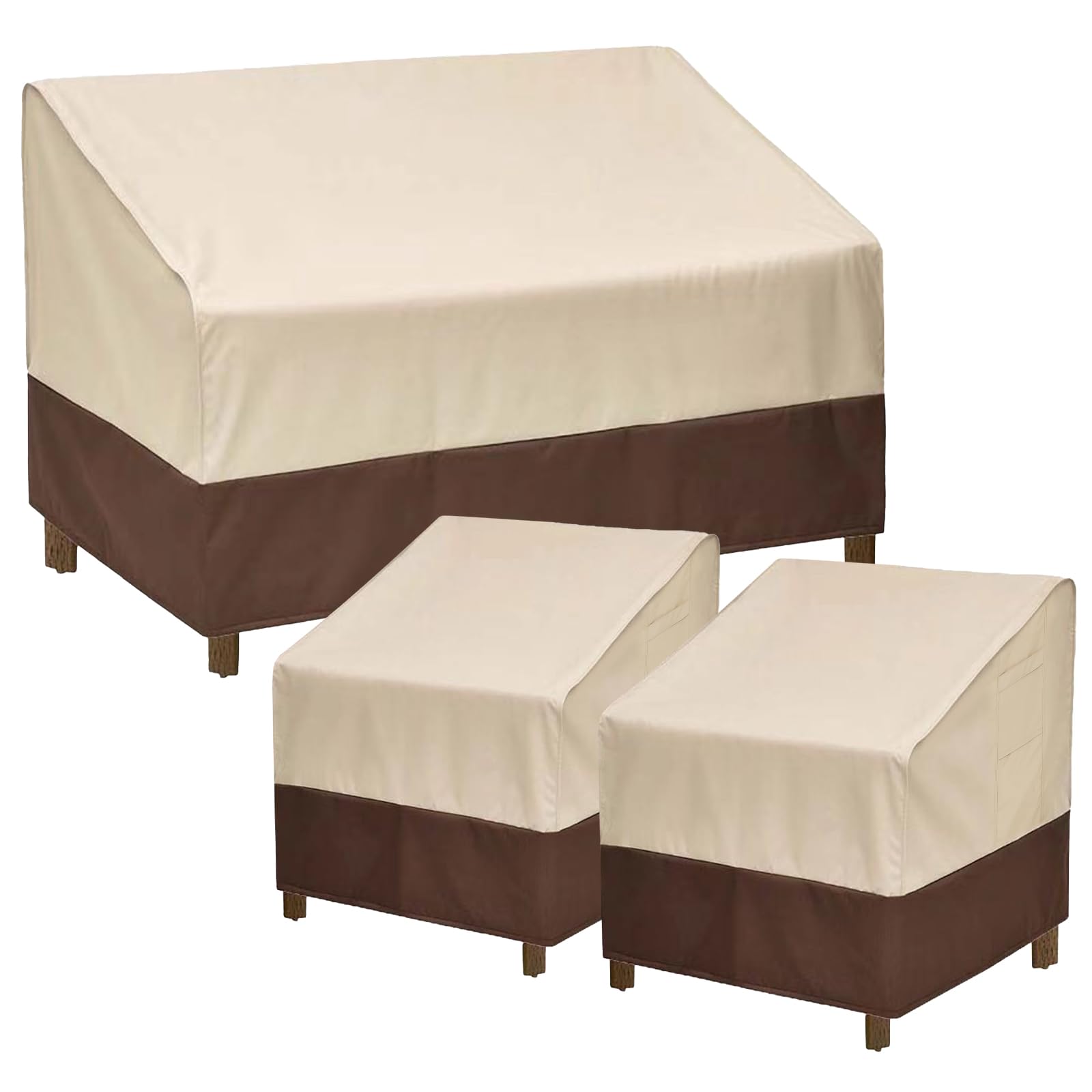 loriano front view on covered patio set showing full protection and clean lines