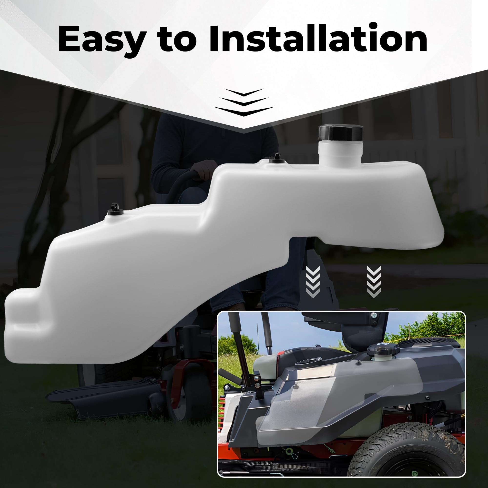 LOSTAR tank mounting points detail showing factory-aligned brackets for direct fit