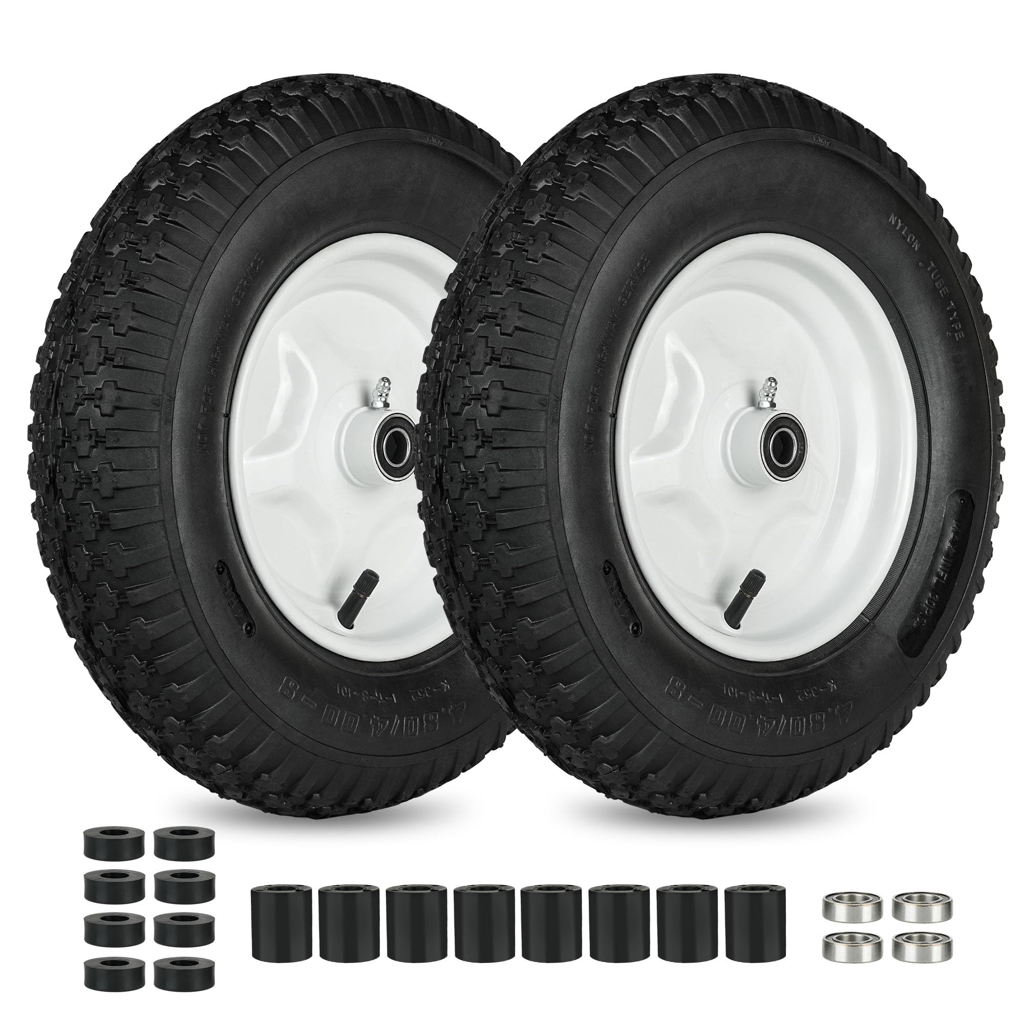 LotFancy front view of wheel assembly showing ready-to-install benefit