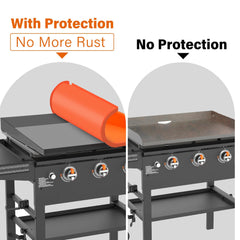 LotFancy installed on Blackstone griddle showing ready-to-use protection