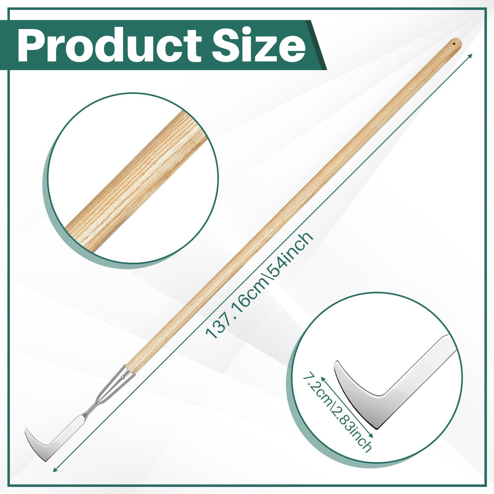 Lothee close-up of angled L-shaped tip highlighting sharpened edge for easier root removal