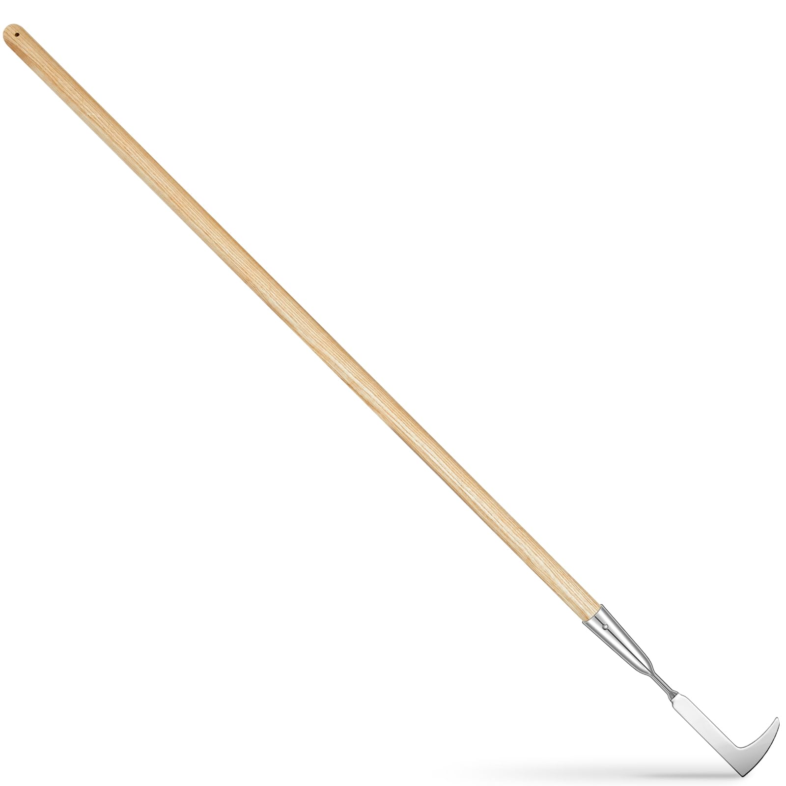 Lothee front view long-handle crack weeder shows full tool and rust-resistant benefit