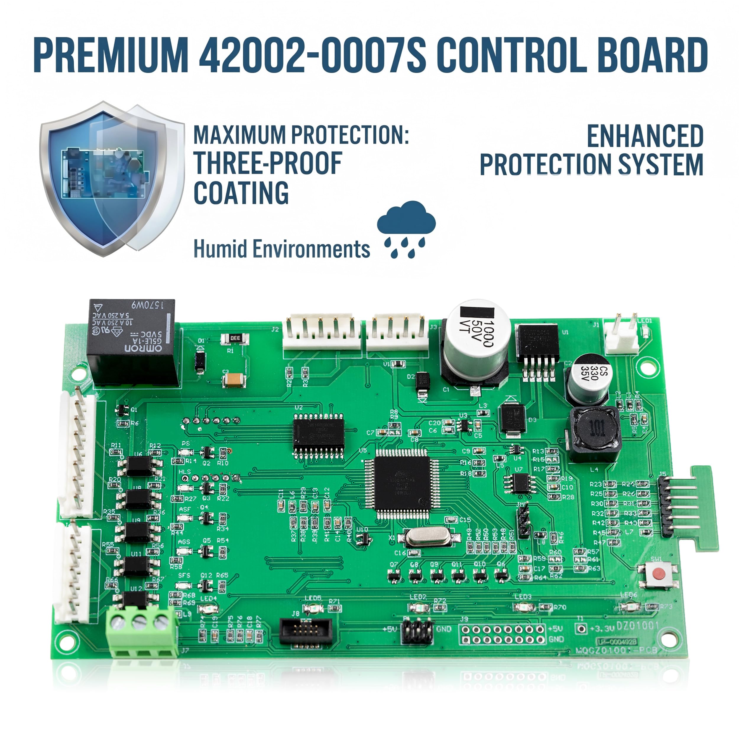 LOTMOVE control board next to ruler for size comparison and installation planning