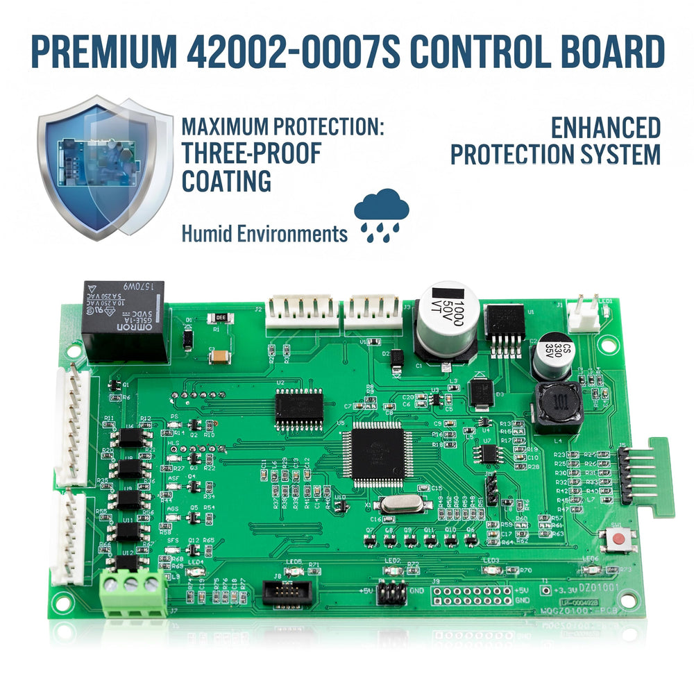 LOTMOVE control board next to ruler for size comparison and installation planning