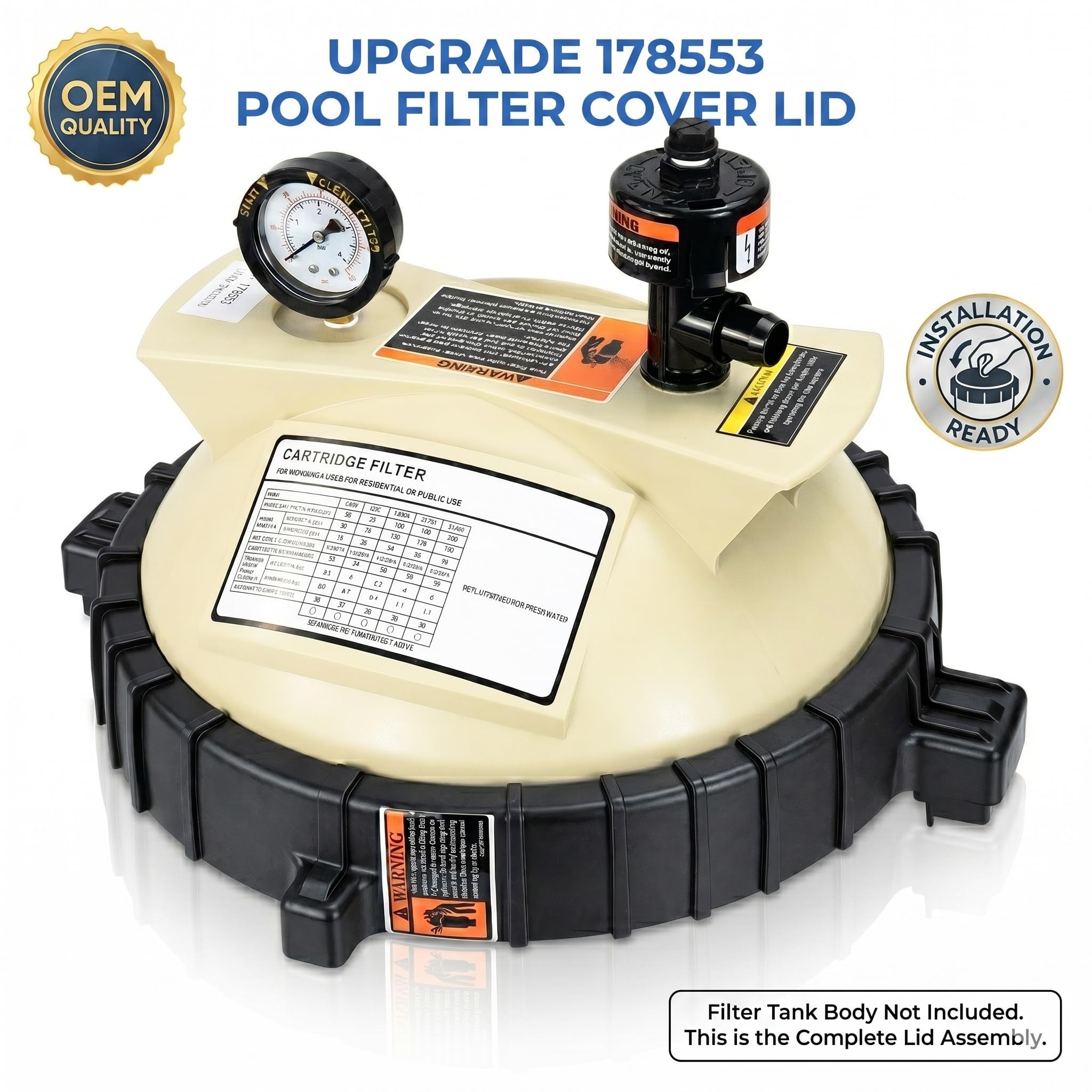 LOTMOVE lid next to ruler size comparison for easy installation planning