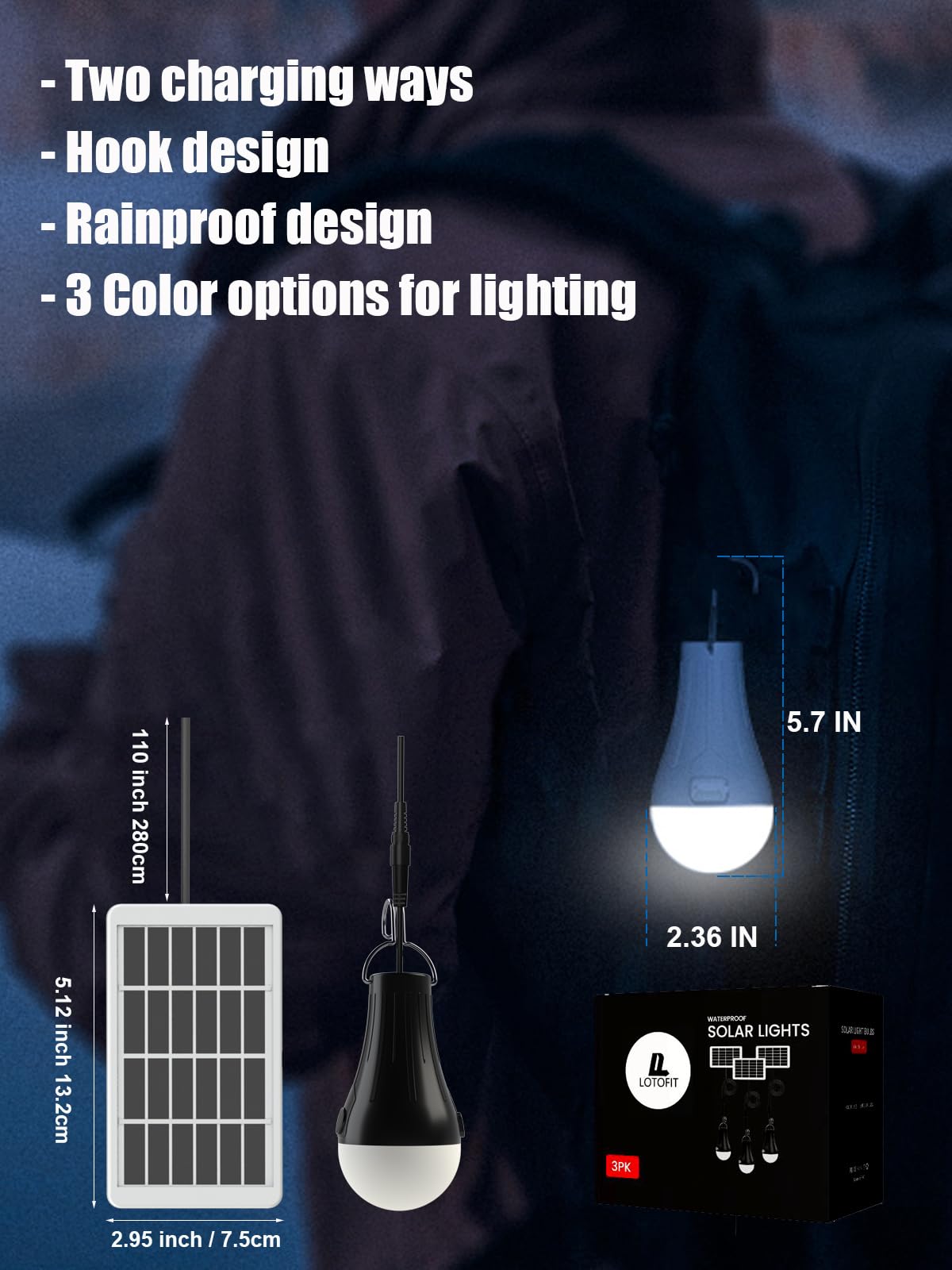 LOTOFIT hanging inside a chicken coop providing calm night light for hens
