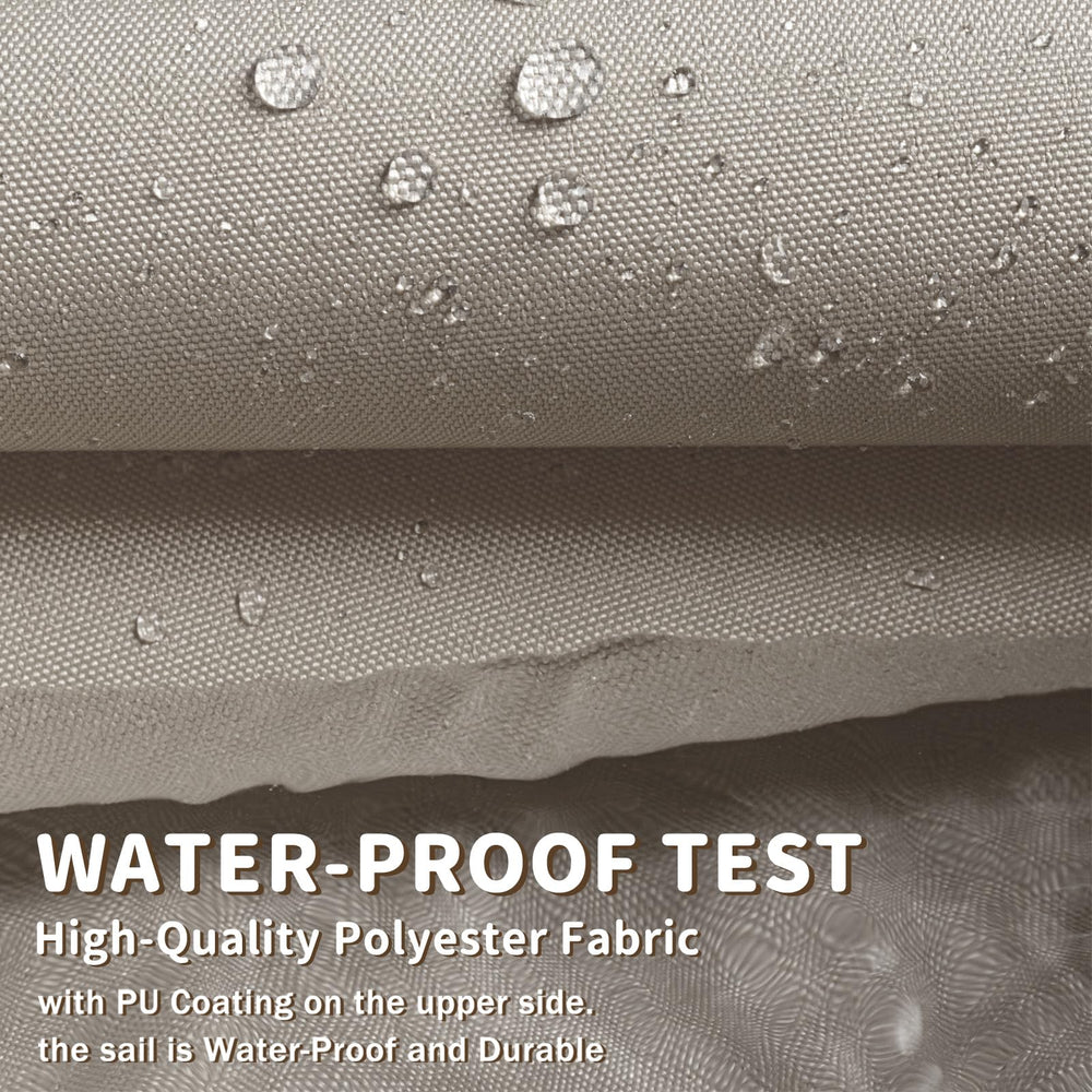 LOVE STORY sail installed at 30° slope for rain runoff and reliable performance