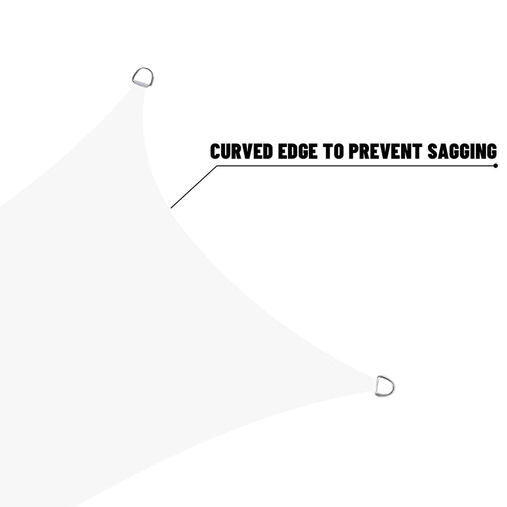 LOVE STORY size comparison with person illustrating 12ft scale and usable shaded area