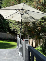 LOVE YOUR DECK side profile with umbrella illustrating stability benefit
